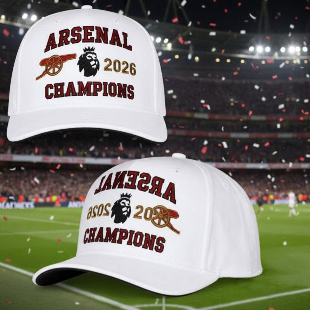 Arsenal Champions 2026 Hat Embroidered Arsenal Premier League Champions ...