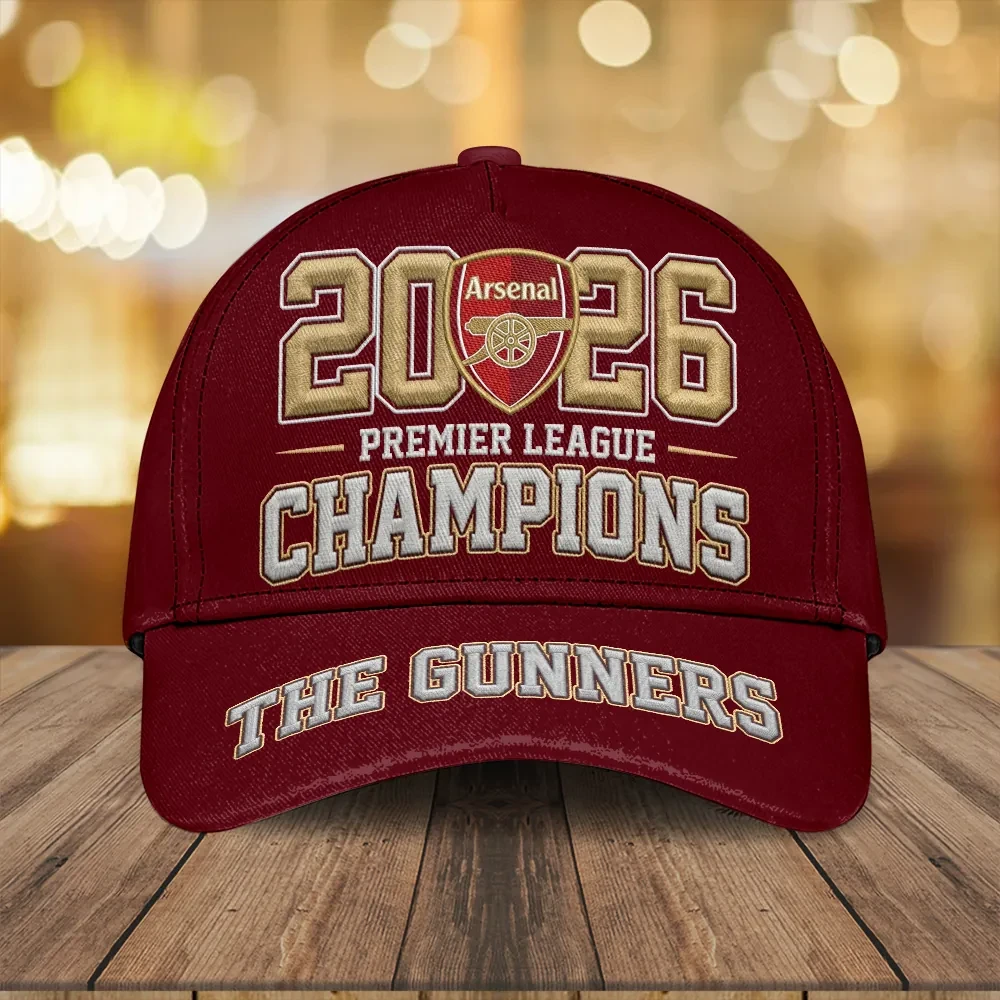 Arsenal FC Premier League Champions 25 26 Classic Baseball Cap Arsenal ...