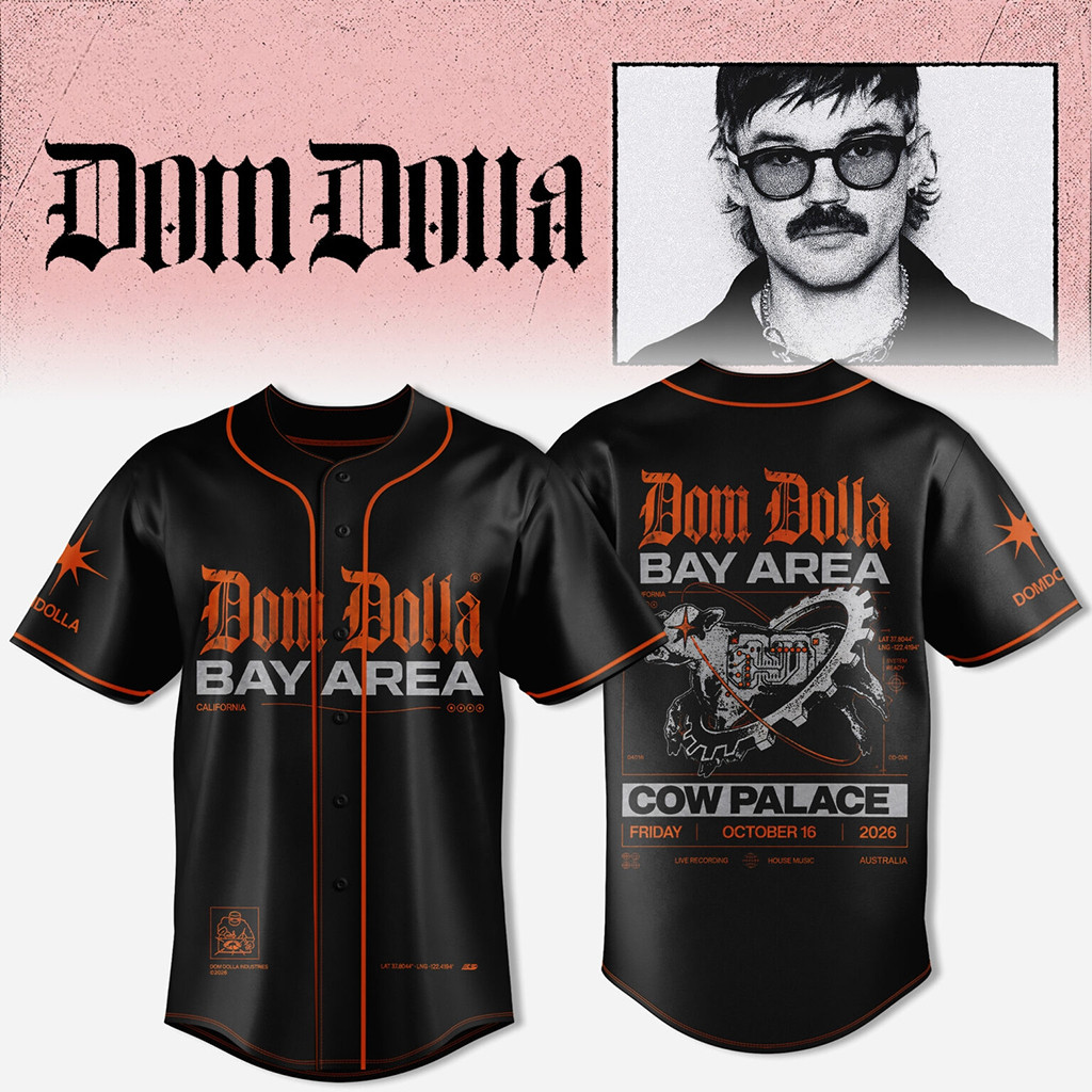 Dom Dolla Merch 2026 Dom Dolla Bay Area Tour Baseball Jersey Gifts For ...
