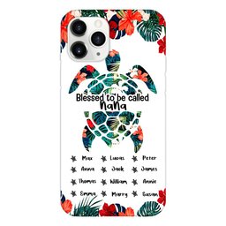 PERSONALIZED MOM, GRANDMAS Nickname turtle KID NAME PHONECASE QTHQ2904