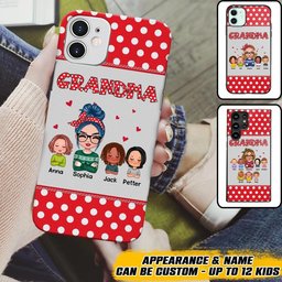 Personalized Grandma Kid Phone Case Printed 22OCT-HQ24