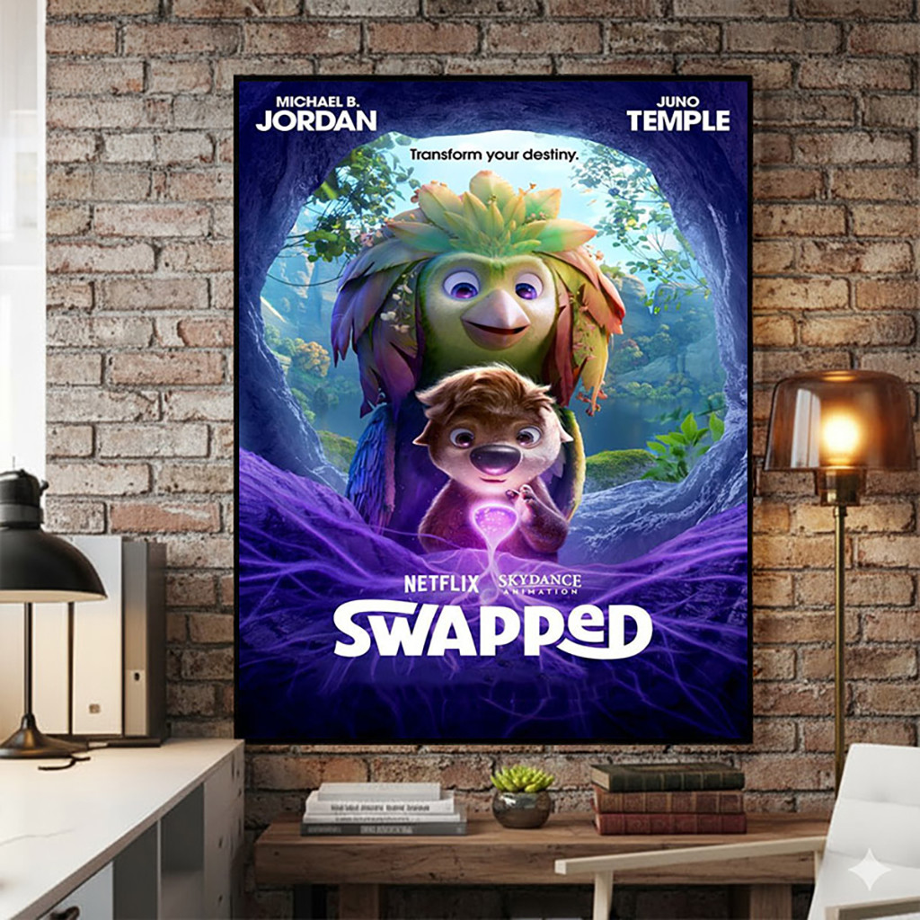 Swapped Movie On Netflix On May 1 2026 Poster Swapped Merch Living Room ...