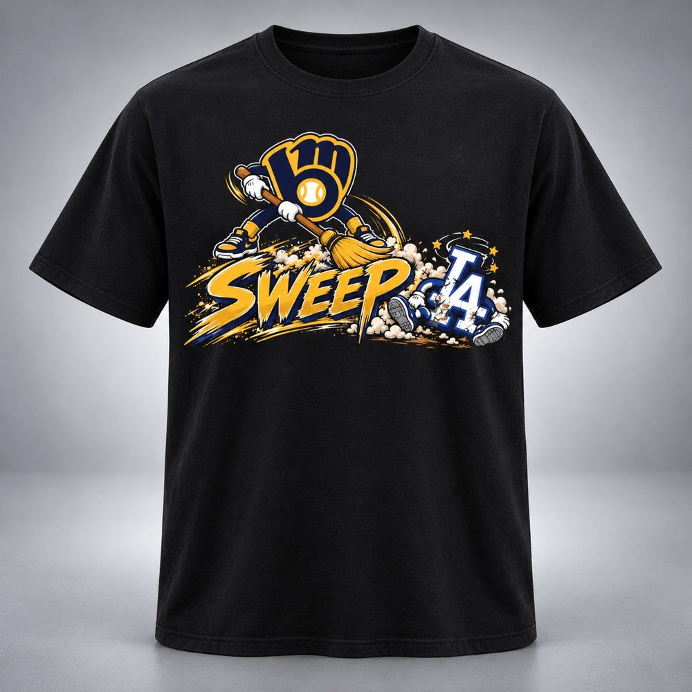 Milwaukee Brewers Merch Sweep National League Champions T-Shirt Brewers Fans Gifts