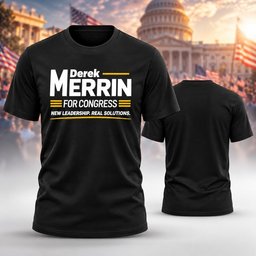 Derek Merrin For Congress T-Shirt 2026 New Leadership Real Solutions Campaign Shirt Gift Ideas