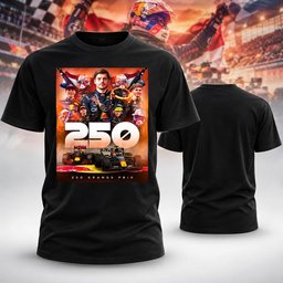 Max Verstappen 250 Grands Prix Singapore GP Formula 1 2026 T-Shirt Max Verstappen Fans Gifts