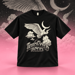 Jerry Garcia Band Flying Bird Crescent Moon T-Shirt Jerry Garcia Band Merch Rock Lovers Gifts