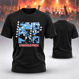 Knuckle Puck Merch Faded Black Stars T-Shirt Knuckle Puck Concert Shirt Gifts For Rock Lovers