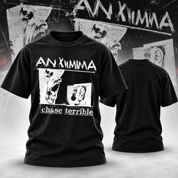 An Ximma Chase Terrible Screaming Face Black Punk Rock Music T-Shirt Streetwear Apparel