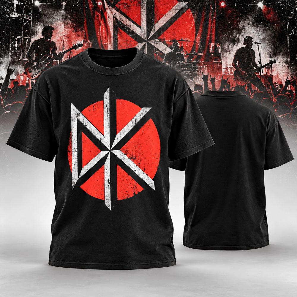 Dead Kennedys Merch Red Circle White DK Logo Vintage Black T-Shirt Dead Kennedys Fans Gifts