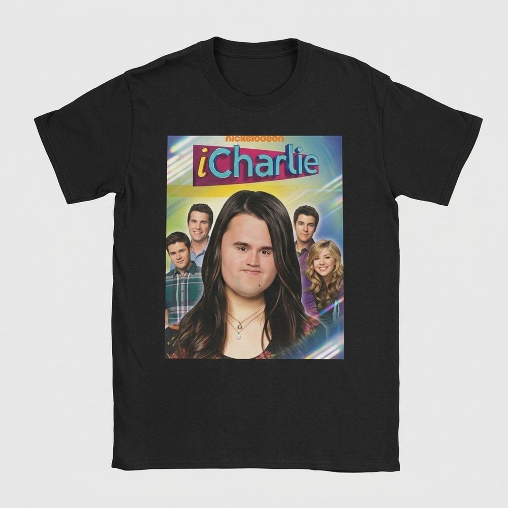 Charlie Kirk iCharlie Parody Graphic T-Shirt Funny Charlie Kirk Meme Shirt Gifts For Dad