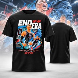 Russell Westbrook LA Lakers End Of An Era T-Shirt Russell Westbrook Retirement Tribute Shirt