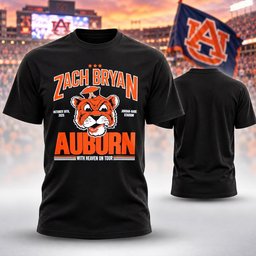 Zach Bryan Merch With Heaven On Tour Jordan Hare Stadium T-Shirt Zach Bryan Fans Gifts