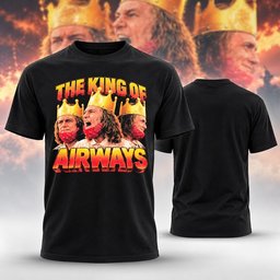 Burger King Crown Man The King Of Airways T-Shirt Funny Meme Clothing Gifts For Meme Lovers