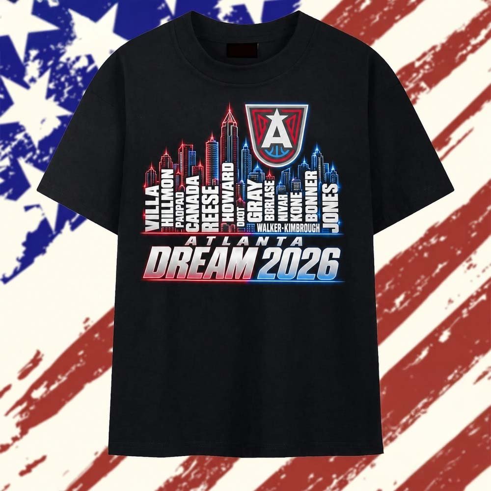 Atlanta Dream 2026 Basketball Skyline Players T-Shirt Atlanta Dream Merch Basketball Fans Gifts