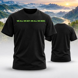 Seattle Seahawks Merch We All We Need Front Print Black T-Shirt Game Day Apparel Gift Ideas