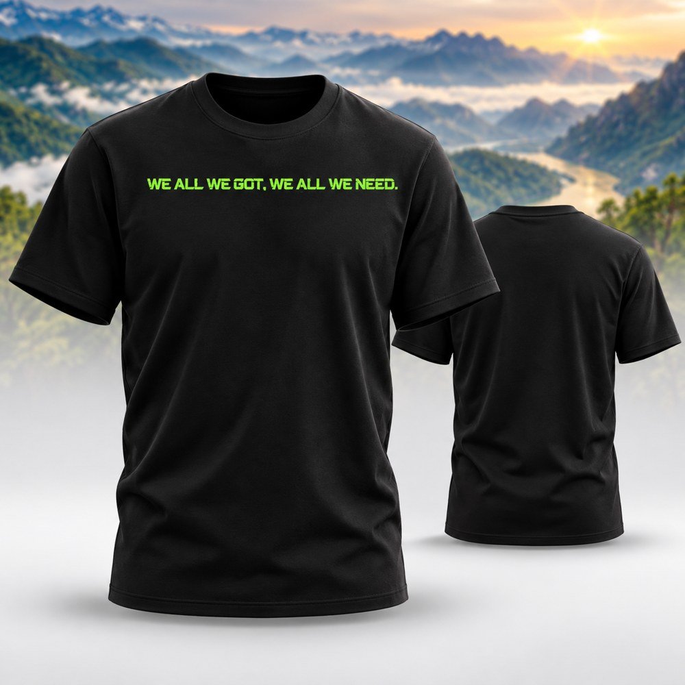 Seattle Seahawks Merch We All We Need Front Print Black T-Shirt Game Day Apparel Gift Ideas