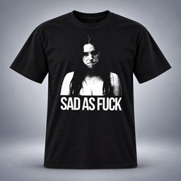 Obsession Merch Sad As Fck Frowning Nikki T-Shirt Nikki Freeman Graphic Clothing Gift Ideas