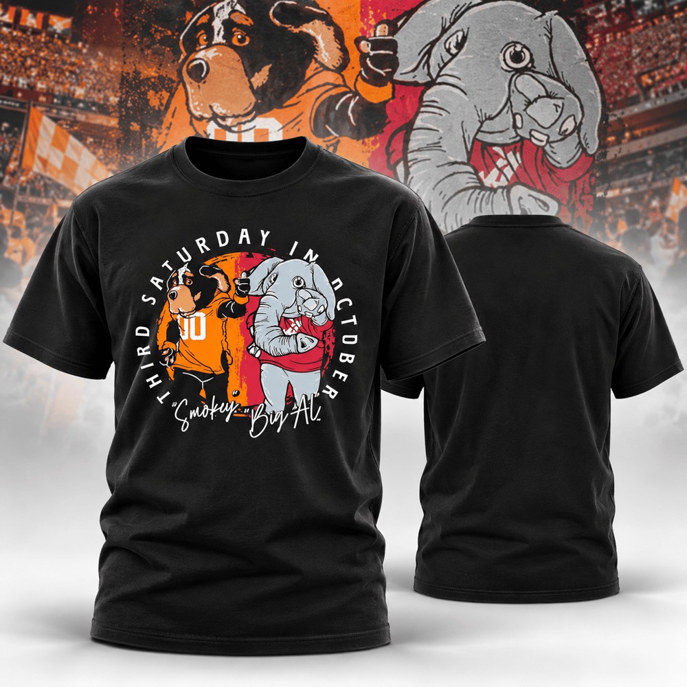 Tennessee Volunteers Vs Alabama Crimson Tide Smokey Big Al T-Shirt Football Game Day Apparel