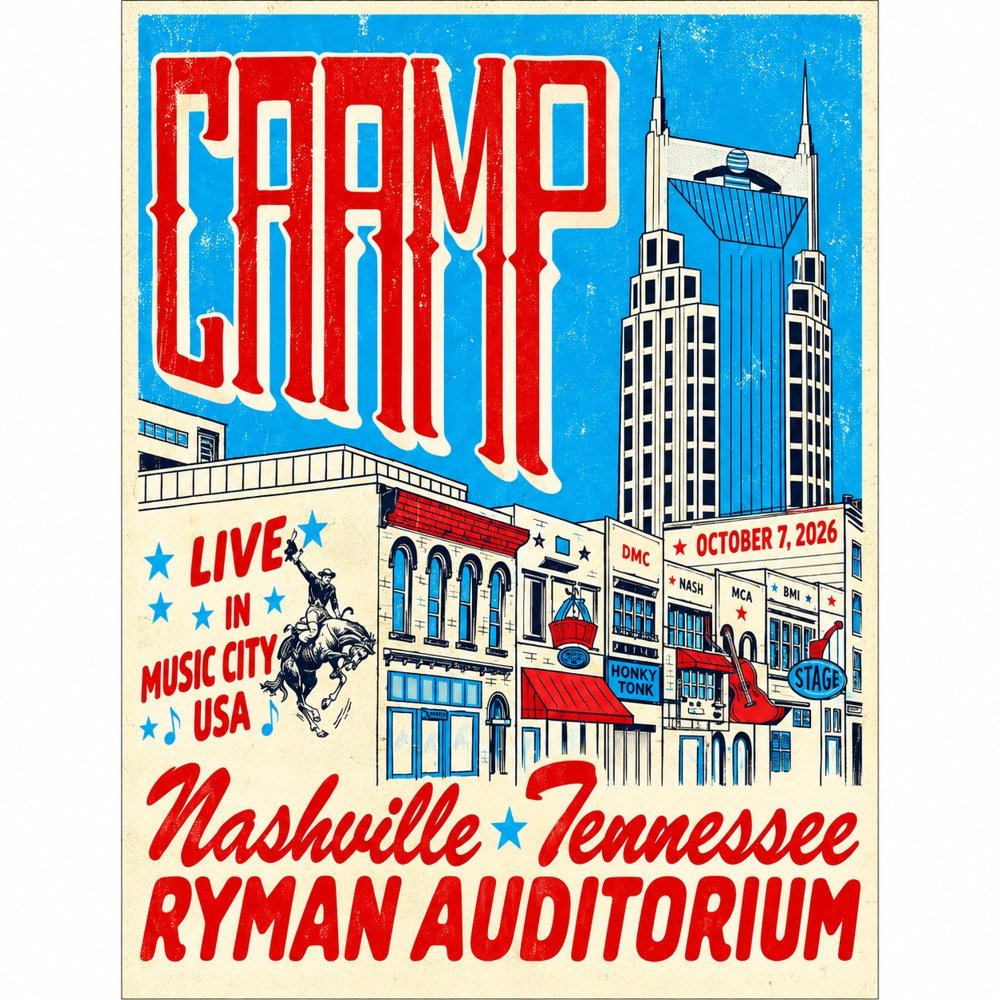 Caamp Merch Live In Nashville Tennessee 2026 Event Poster Home Decor Caamp Fans Gifts