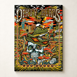 Dirty Heads Merch Dirty Heads Las Vegas Psychedelic Snake Skull Concert Poster Gifts Ideas