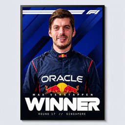 Max Verstappen Winner Round 17 Singapore GP Formula 2026 Poster Max Verstappen Fans Gifts