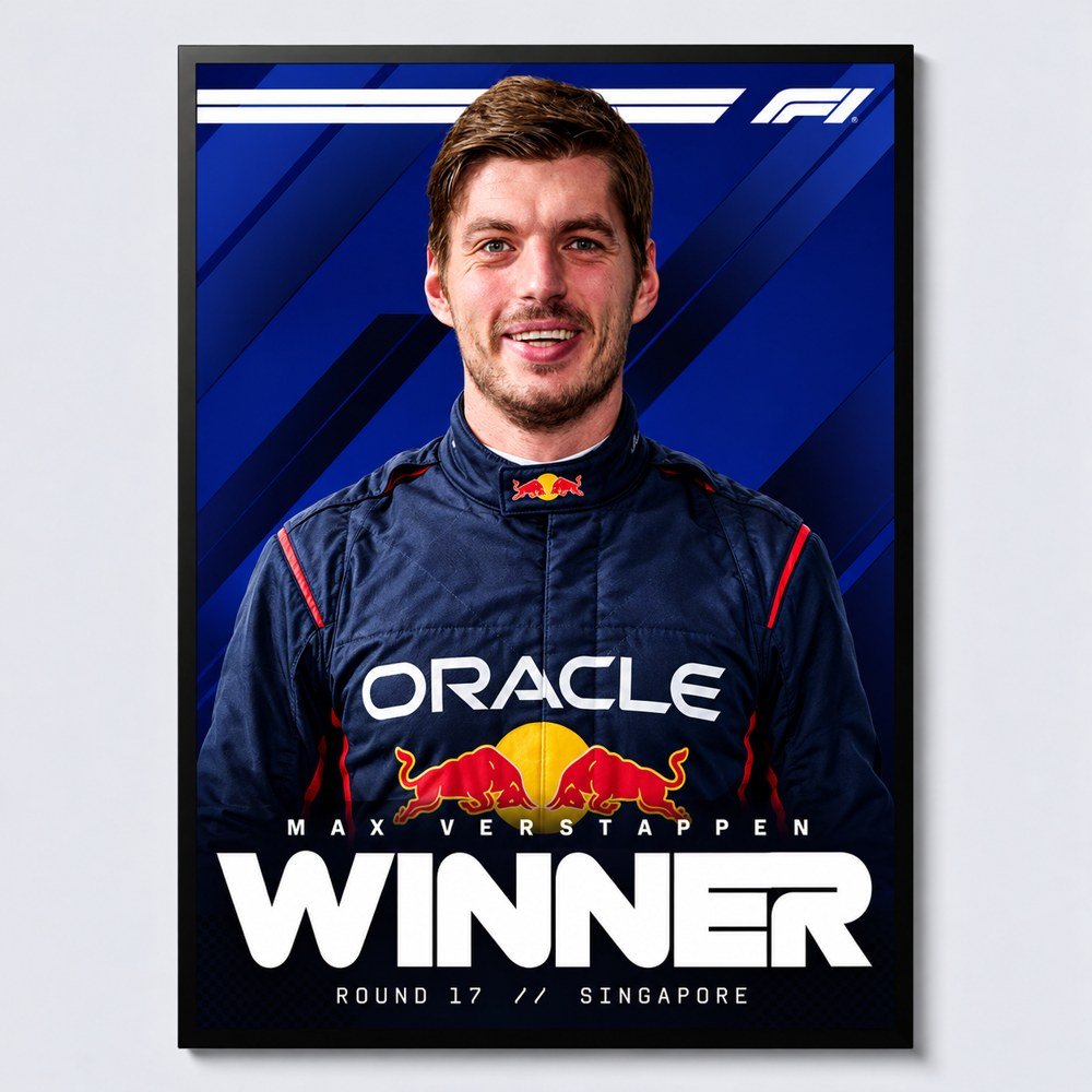 Max Verstappen Winner Round 17 Singapore GP Formula 2026 Poster Max Verstappen Fans Gifts