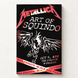 Metallica Merch Metallica Art Of Squindo Flying Skull Black Fridays Poster Gifts For Metalheads