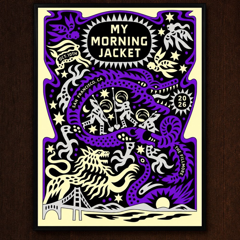 My Morning Jacket The Fillmore San Francisco Poster My Morning Jacket Merch Gift Ideas