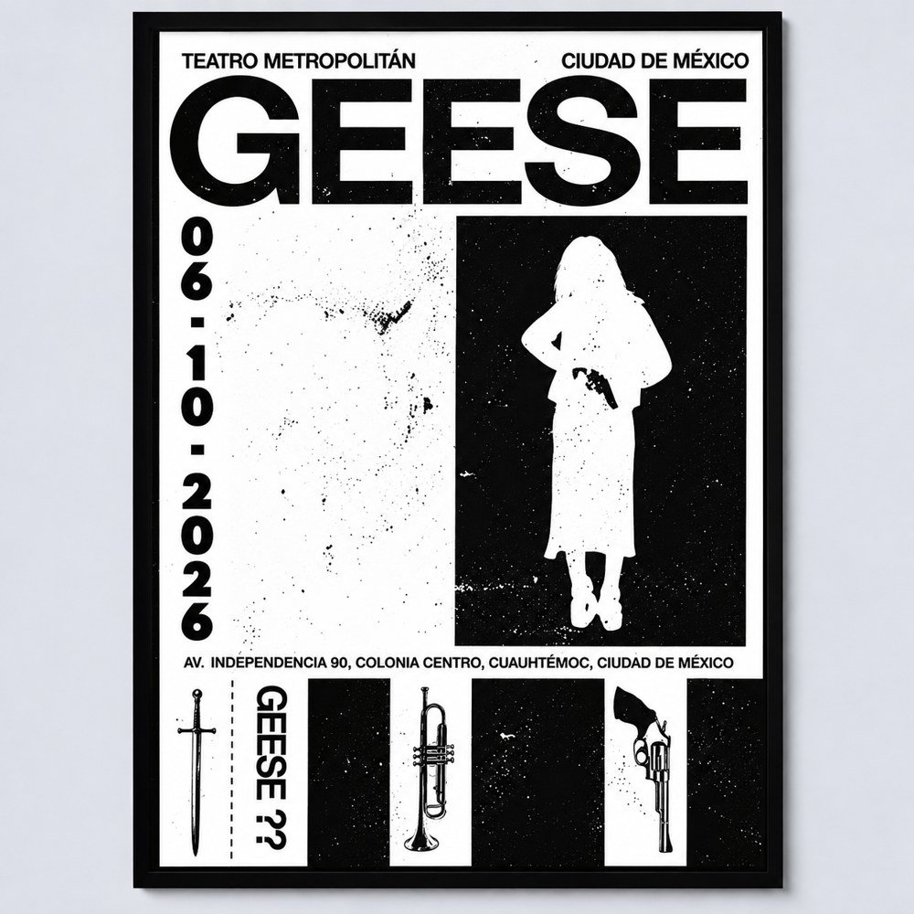 Geese Band Teatro Metropolitan 2026 Tour Ciudad De Mexico Poster Geese Merch Gift Ideas