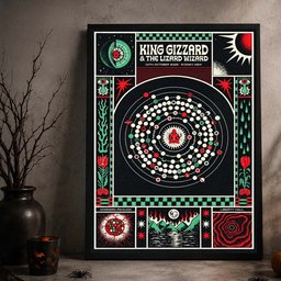 King Gizzard And The Lizard Wizard Sydney NSW Event Poster Home Decor Gift Ideas