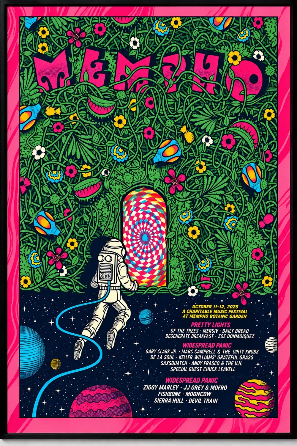 Mempho Festival Radians Amphitheater Memphis Botanic Garden Poster Gifts For Music Lovers