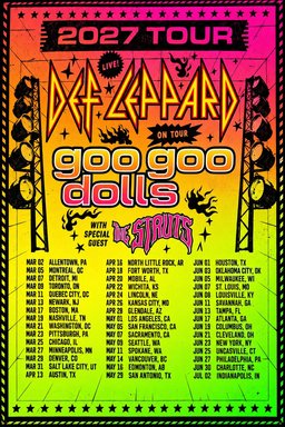 Def Leppard Merch Goo Goo Dolls Tour 2027 North America Poster Gifts For Def Leppard Fans