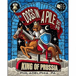 Dogs In A Pile Merch King Of Prussia Philadelphia PA Concert Poster Dogs In A Pile Lovers Gifts