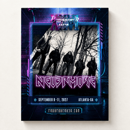 Ne Obliviscaris Merch Progpower USA XXVI Atlanta Neon Concert Poster Ne Obliviscaris Fans Gifts