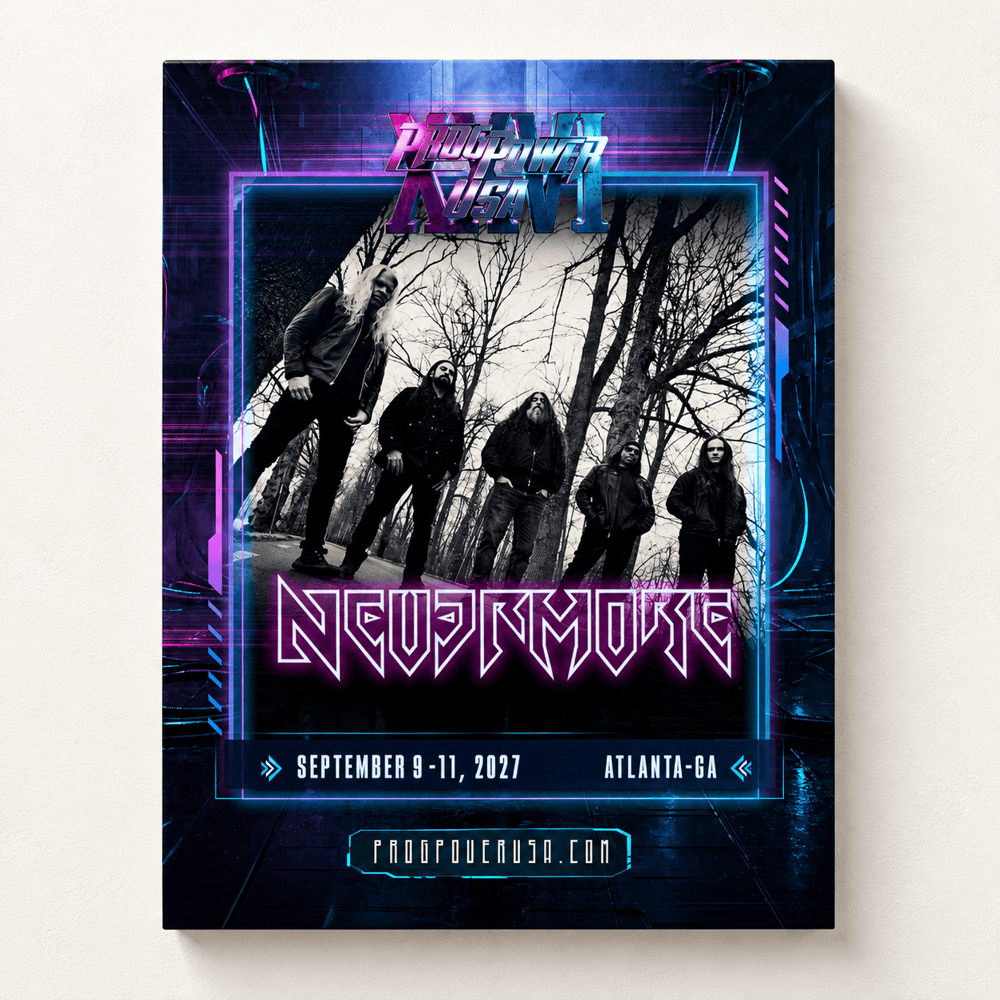 Ne Obliviscaris Merch Progpower USA XXVI Atlanta Neon Concert Poster Ne Obliviscaris Fans Gifts