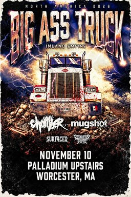 Big Ass Truck Merch North America 2026 Inland Empire Palladium Upstairs Worcester Poster