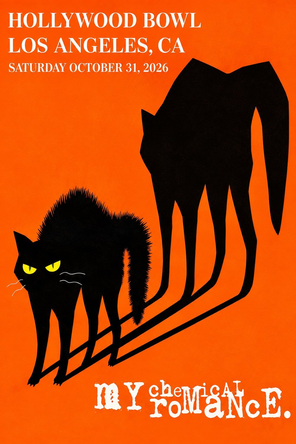 My Chemical Romance Halloween Hollywood Bowl Los Angeles Poster My Chemical Romance Merch