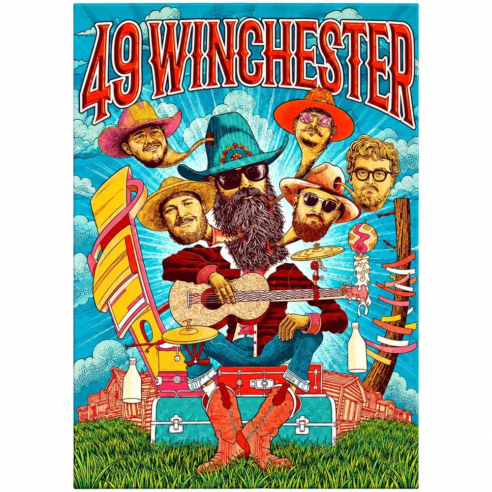 49 Winchester Merch Fall Tour 2026 Pine Creek Lodge Six Headed Busker Poster Wall Art Decor