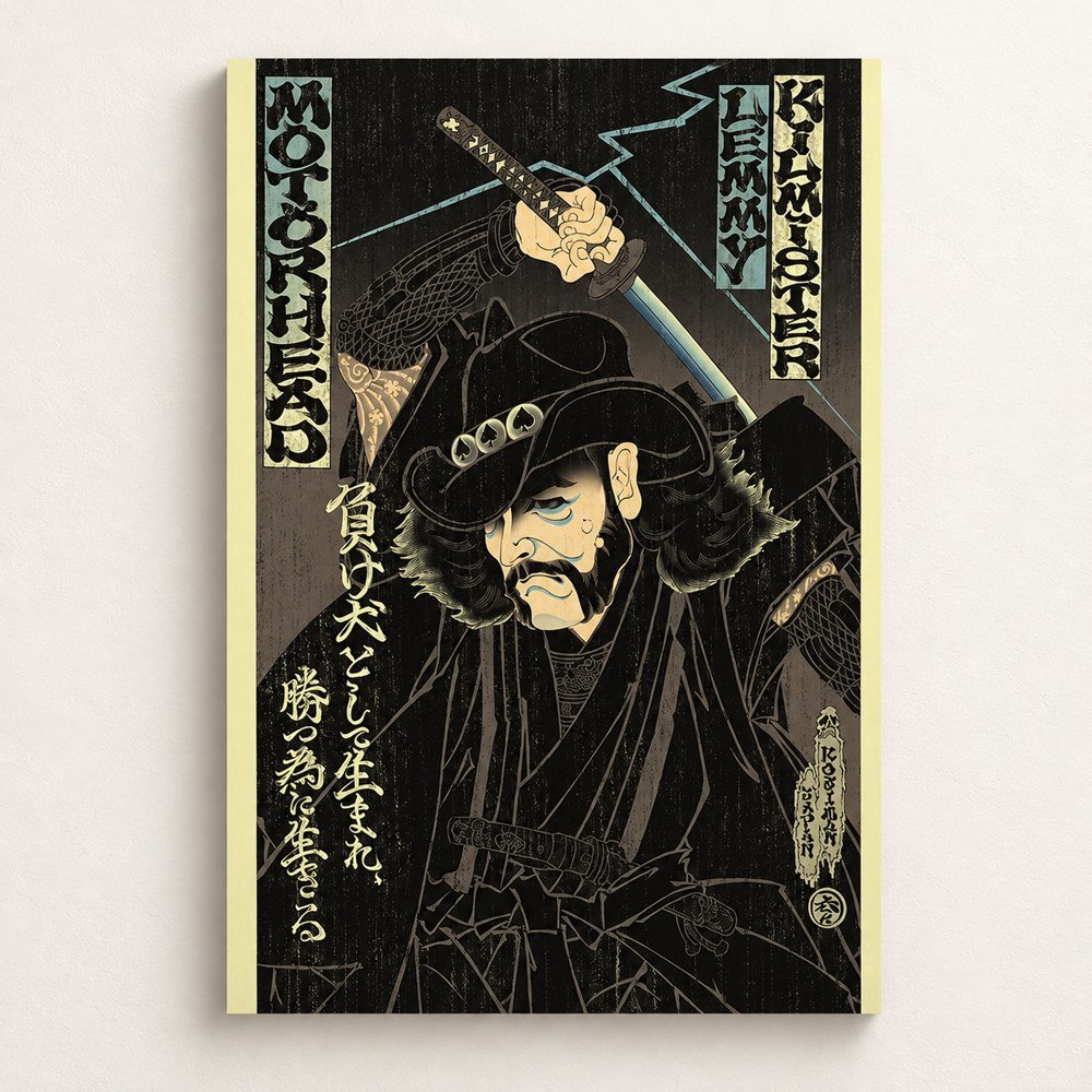 Motorhead Lemmy Kilmister Japanese Artwork Poster Motorhead Merch Rock Lovers Gifts