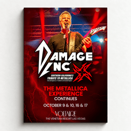 Metallica Merch Damage Inc Metallica Tribute Las Vegas Red Concert Poster Gifts For Metalheads