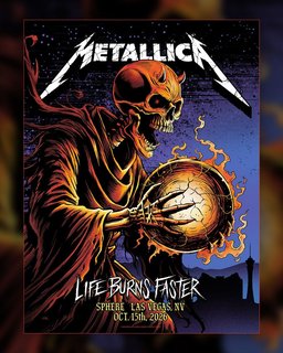 Metallica Merch Life Burn Faster 2026 Las Vegas Concert Poster Gifts For Metallica Lovers