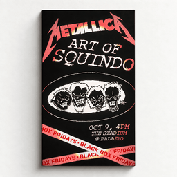 Metallica Merch Art Of Squindo Metallica Four Skulls Black Box Fridays Poster Gift Ideas
