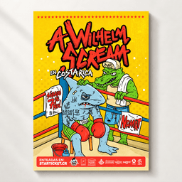 A Wilhelm Scream Merch Concert Live Show Punk Rock Shark And Alligator Poster Wall Art Decor