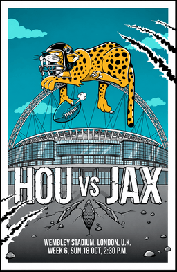 Houston Texans Vs Jacksonville Jaguars London Games Wembley Stadium Poster Home Decor Ideas