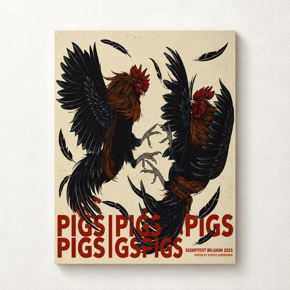 Pigs X7 Desertfest Belgium 2026 Poster Art On Wall Gifts For Metalheads