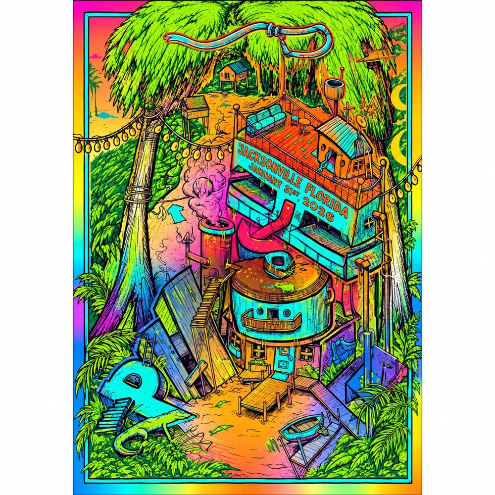 Phish Dry Goods Vystar Veterans Memorial Arena Colourful Poster Gifts For Phishheads