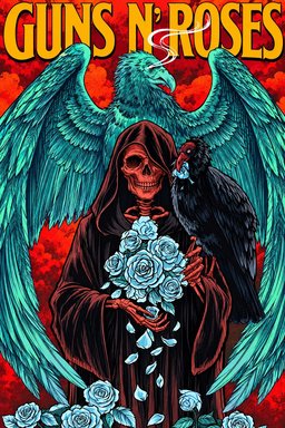 Guns N Roses San Diego 2026 Unapproved Blue Roses Skull Raven Poster Guns N Roses Fans Gifts