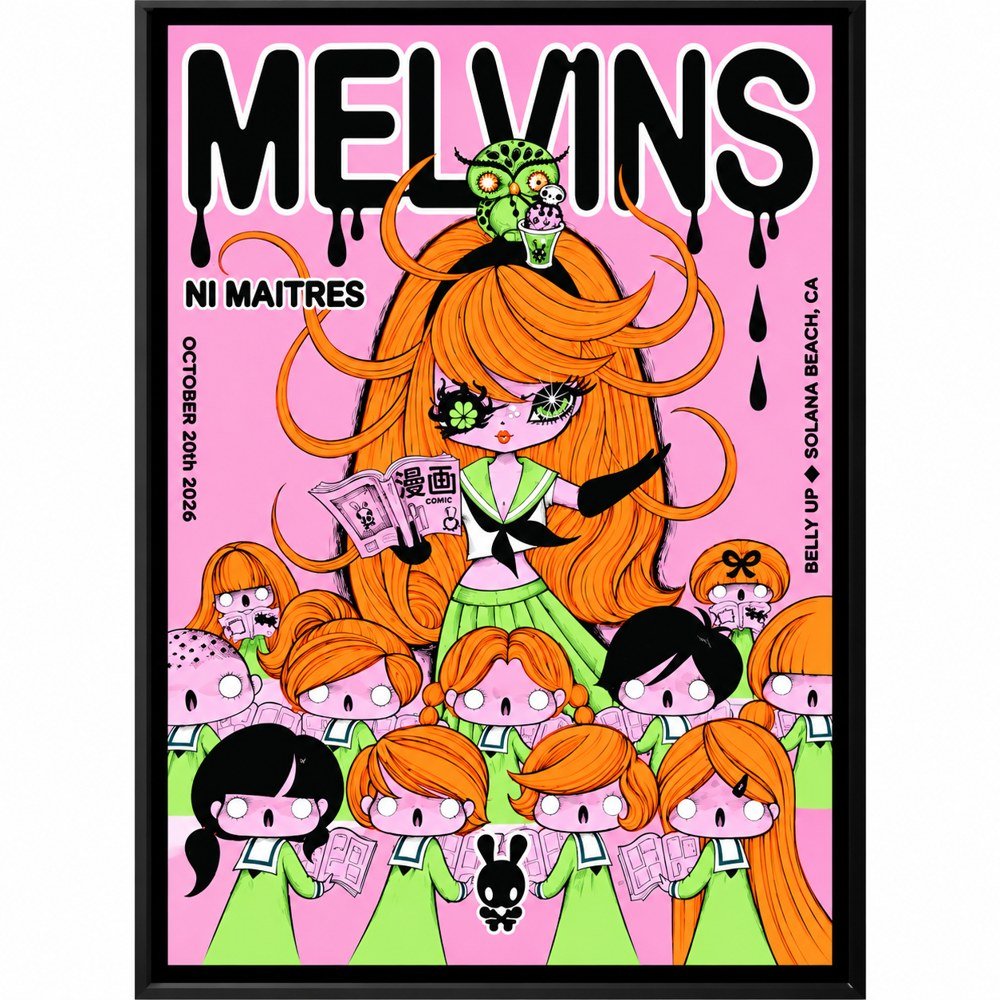 Melvins Solana Beach California Memorabilia Poster Melvins Merch Gifts For Rock Lovers