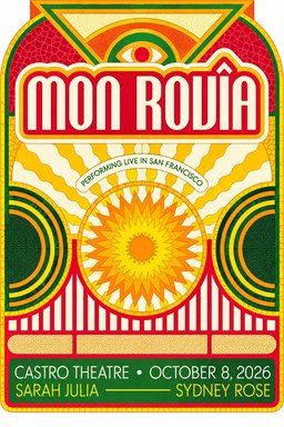 Mon Rovia 2026 San Francisco Concert Poster Mon Rovia Merch Wall Hanging Decor