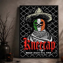 Kneecap Merch X Mercadorama Fenian Tour 2026 Pop Up Store Mexico Poster Home Decor